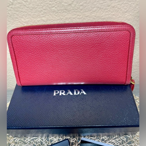 PRADA Portafoglio Lampo Vitello Phenix Long Zip Wallet - Picture 4 of 11